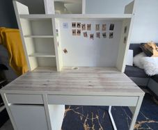 IKEA MICKE Workstation - Grey Wood Effect