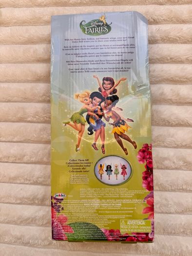 Disney Fairies Jakks Pacific Tinker Bell Fashion Doll approx. 23cm. Damaged Box and wing - a bit Please see photos