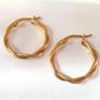 Vintage Hallmarked 9ct Gold Twist Earrings Image 6