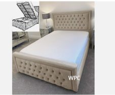 NEW Cambridge Storage Bed, Ottoman Gaslift Bed Frame, Bed with Storage