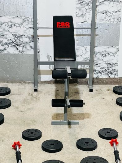 Adjustable Weight Bench Weights Dumbbells Barbell