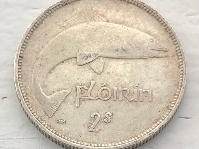Irish silver 2 shilling florin