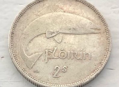 Irish silver 2 shilling florin