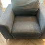 20E Navy blue sofa and 2 arm chairs Image 4