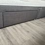 Kingsize Charcoal Storage Bed Base & Matching Headboard Great Condition Image 4