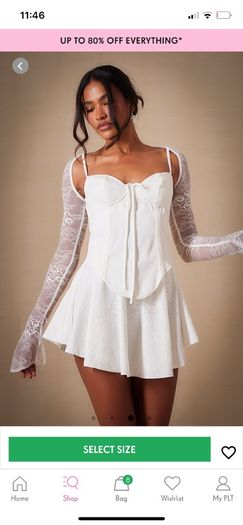 lace sleeve mini dress (plt)
