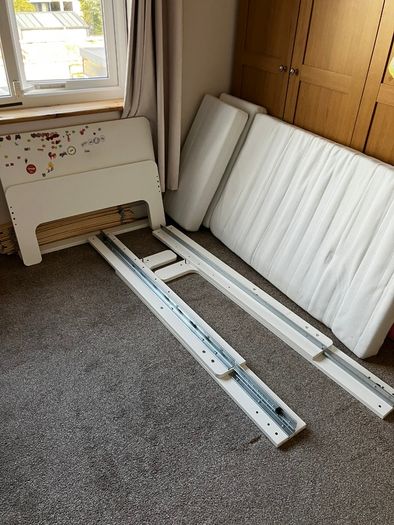 IKEA SLAKT extendable bed and mattress