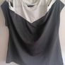 Black and White cold shoulder top Image 3