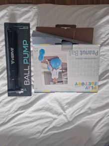 Play Factory Peanut Ball & Verve Ball Pump Set (Open Box - Never Used)