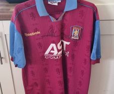 Aston Villa Jersey, signed by Savo Milosevic