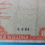 Irish 1964 Lavery ten shilling banknote in used condition Image 2