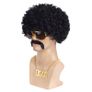Synthetic 70s 80s Disco Wig Short Brown Mens Mullet Wig for 60s Rocker Singer Hippies Shaggy Costume Cosplay Halloween Party Image 2