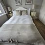 Elegant French-Style White Wooden Double Bed Frame Image 2