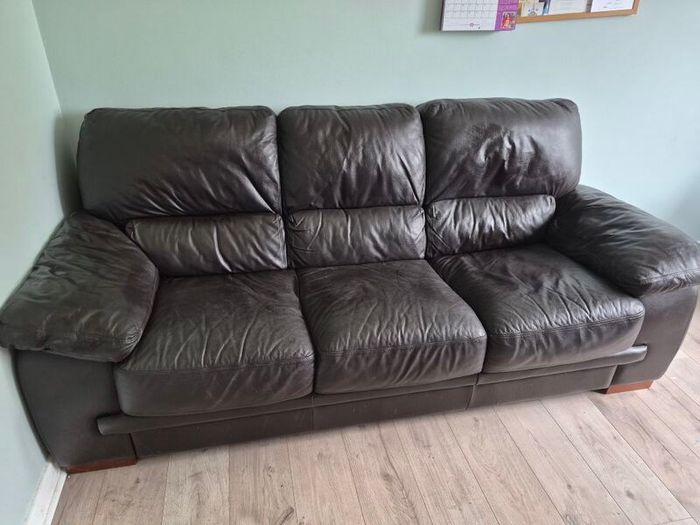 Dark Brown leather sofa