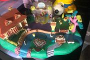 Price drop!! Polly Pocket Village Boutique House Park Playground Lake Bluebird Toys UK 1996