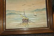 Vintage Maritime Oil Painting - Signed