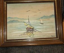Vintage Maritime Oil Painting - Signed