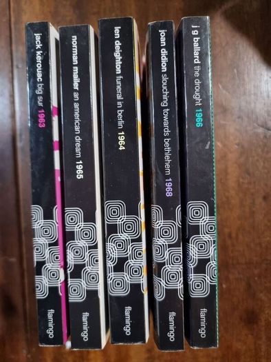 Flamingo classics 5 book set: JG Ballard, Jack Kerouac, Norman Mailer, Len Deighton, Joan Didion,