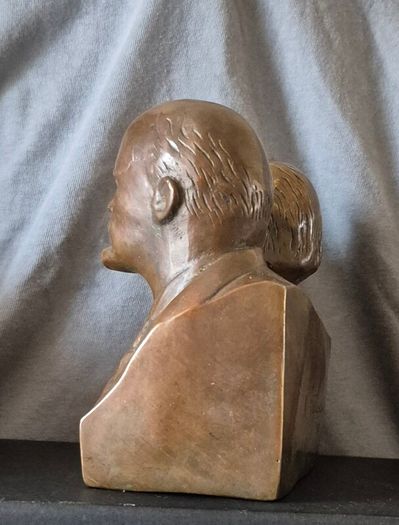 Vintage soviet russian bust of Vladimir lenin / Karl marx