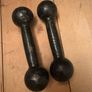 Cast Iron Dumbbell Set + Plates + Spinlock Bars Image 2