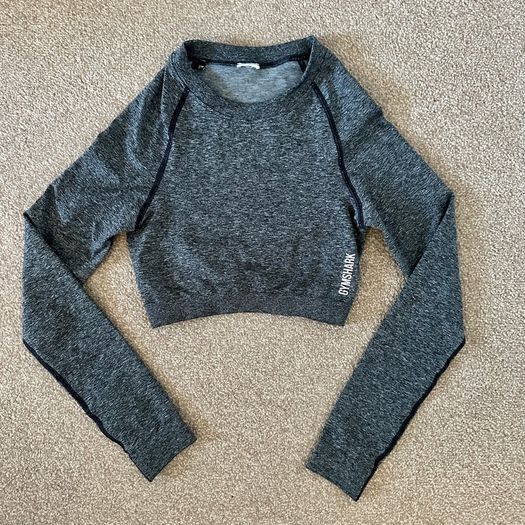 Grey Gymshark long sleeve top size S