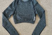 Grey Gymshark long sleeve top size S