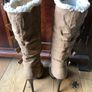 Pre-loved Long Beige Platform Stiletto Boots-Size 4 Image 3