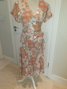 Boho wrap dress size small uk8-10