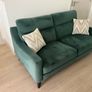 Green Velvet 2 Seater Sofa Image 3