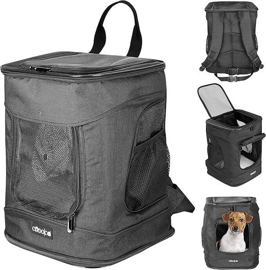 Pet Backpack up to 20kg Adjustable Straps Foldable Short Leash Reflective Strip