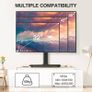 Universal Table Top Pedestal TV Stand for 32"-55" LED Plasma Flat Curved Screens, Height Adjustable TV stand with Tempered Glass Base & Cable Management, Holds 40 KG Max.VESA 400x400mm Image 2
