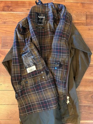 Barbour Classic Northumbria Wax Jacket Brown Outdoor Country Size 46