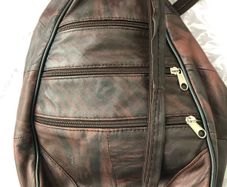 Back pack small soft leather
