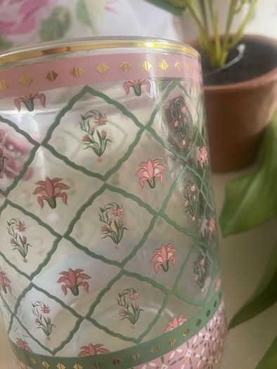 ShabbyChic High Quality Flowers with Glass display Piece and Candle