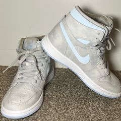 Nike Air Jordan1 Light Grey / Baby Blue UK4