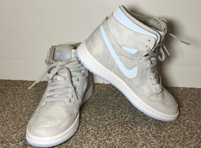 Nike Air Jordan1 Light Grey / Baby Blue UK4