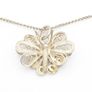 Vintage 925 Sterling Silver Filigree Butterfly Necklace Image 3
