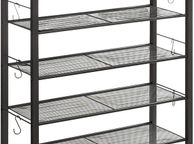 main image for ad Shoe rack, shoe organizer with 2 drawers and 4 compartments, for 14 pairs of shoes, in the entrance area, living room, bedroom, vintage brown-black
