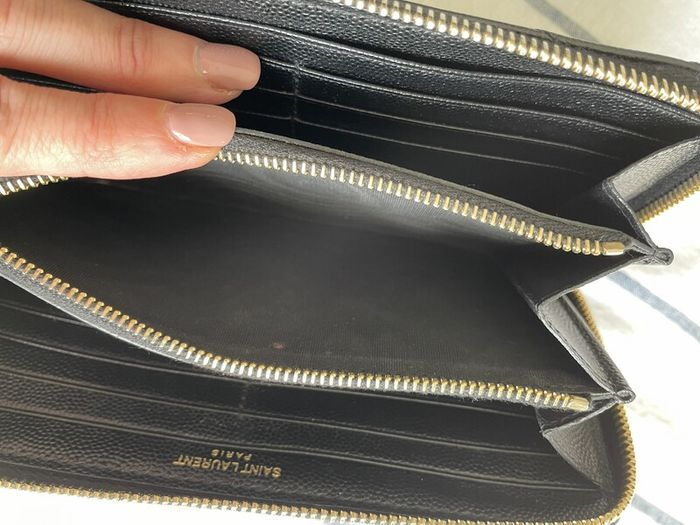 YSL Yves Saint Laurent Black Leather Wallet - Boxed