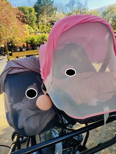 Mountain Buggy Duet Luxury Herringbone Twin Buggy + Carrycots & Car Seats