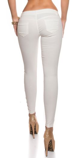skinny pants beige with stud and leather size 10-12