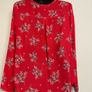 Beautiful floral red blouse size 10 Image 4