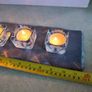 LOVELY Slate Candle Trio with 3 Glass Candle Holder. Image 2