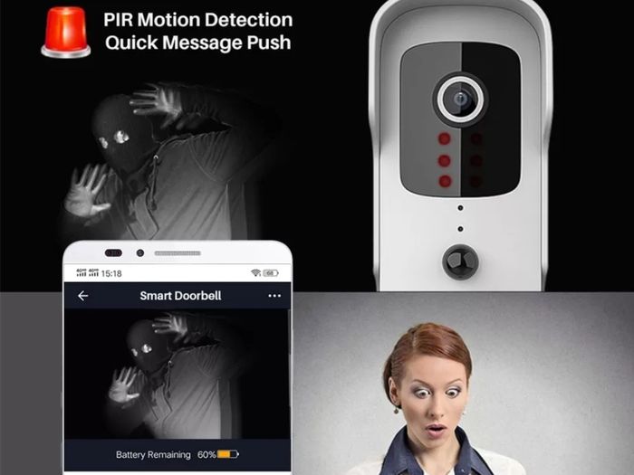 Tuya Smart Video Doorbell Wi-Fi 1080P Video Intercom Door Bell