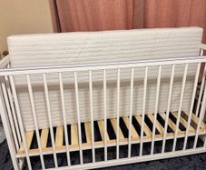 Baby Elegance Kim Cot White and Baby Elegance Micro Fibre Cot Mattress 120x60cm