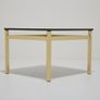Vintage Square Brass and Black Granite Top Coffee Table, 1970s Image 3