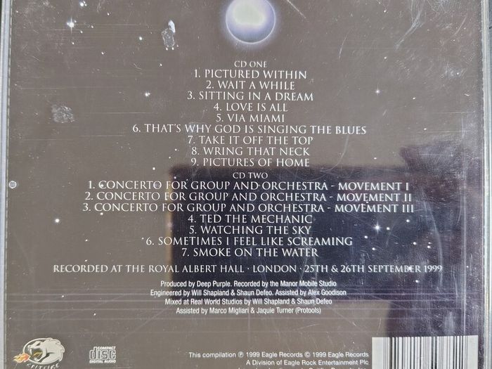Deep Purple - In Concert With The London Symphony Orchestra 2 x CD (1999) Hard Rock EX+