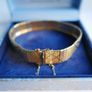 Vintage Solid 18K  Tri-Color Gold 750 Women Wide Bangle Bracelet, 27,9 grams Image 3
