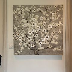 Large Textured Cherry Blossom Canvas wall art