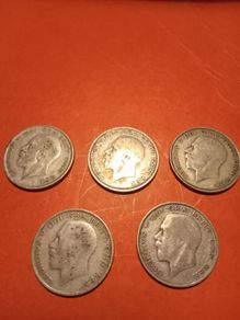 silver coins 5 x halfcrowns